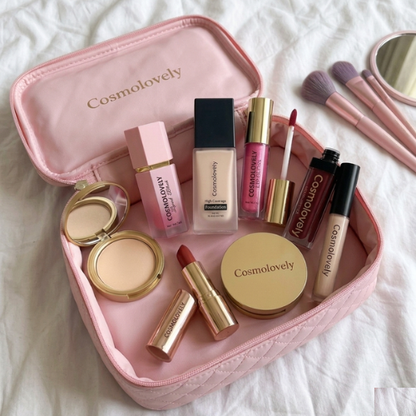 Cosmolovely Marriage Bridal Complete Makeup Kit(Includes High Coverage Foundation, Full Coverage Concealer, Bullet Lipstick, Liquid Lipstick, Liquid Blush, Compact Powder, Makeup Brush and Shimmer Lip Gloss)