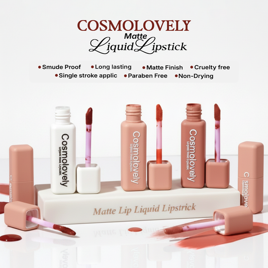 Cosmolovely 12 Hour Stay TransferProof Liquid Lipstick 4ml (Pack of 1)