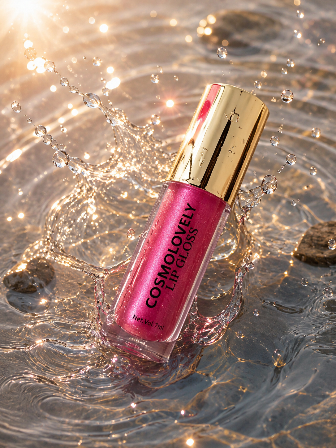 Cosmolovely Shimmer Lip Gloss ( 7 ml) (Free Liquid Blush & Liquid Lipstick)