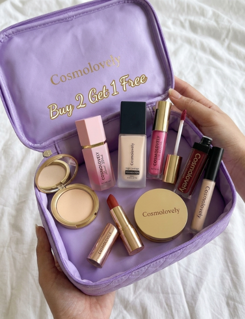 Cosmolovely Marriage Bridal Complete Makeup Kit(Includes High Coverage Foundation, Full Coverage Concealer, Bullet Lipstick, Liquid Lipstick, Liquid Blush, Compact Powder, Makeup Brush and Shimmer Lip Gloss)