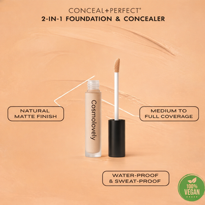 Cosmolovely High Coverage Liquid Concealer(Free Liquid Lipstick & Shimmer Lip Gloss )