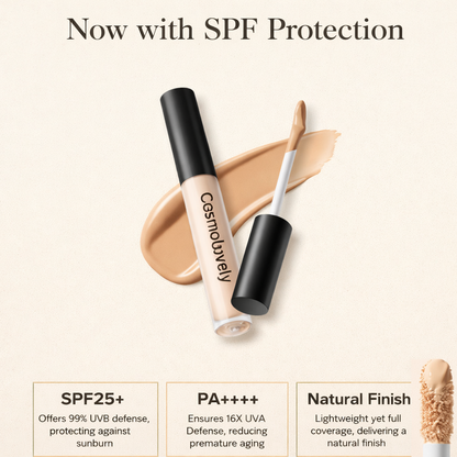 Cosmolovely High Coverage Liquid Concealer(Free Liquid Lipstick & Shimmer Lip Gloss )
