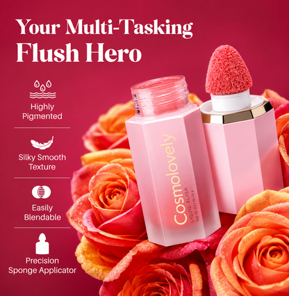 Cosmolovely Liquid Lush Blush (6ml) ( Free Lip Gloss & Liquid Lipstick)