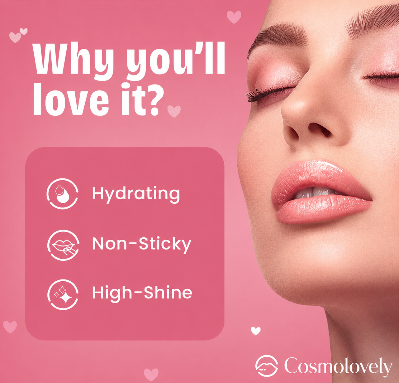 Cosmolovely Shimmer Lip Gloss ( 7 ml) (Free Liquid Blush & Liquid Lipstick)