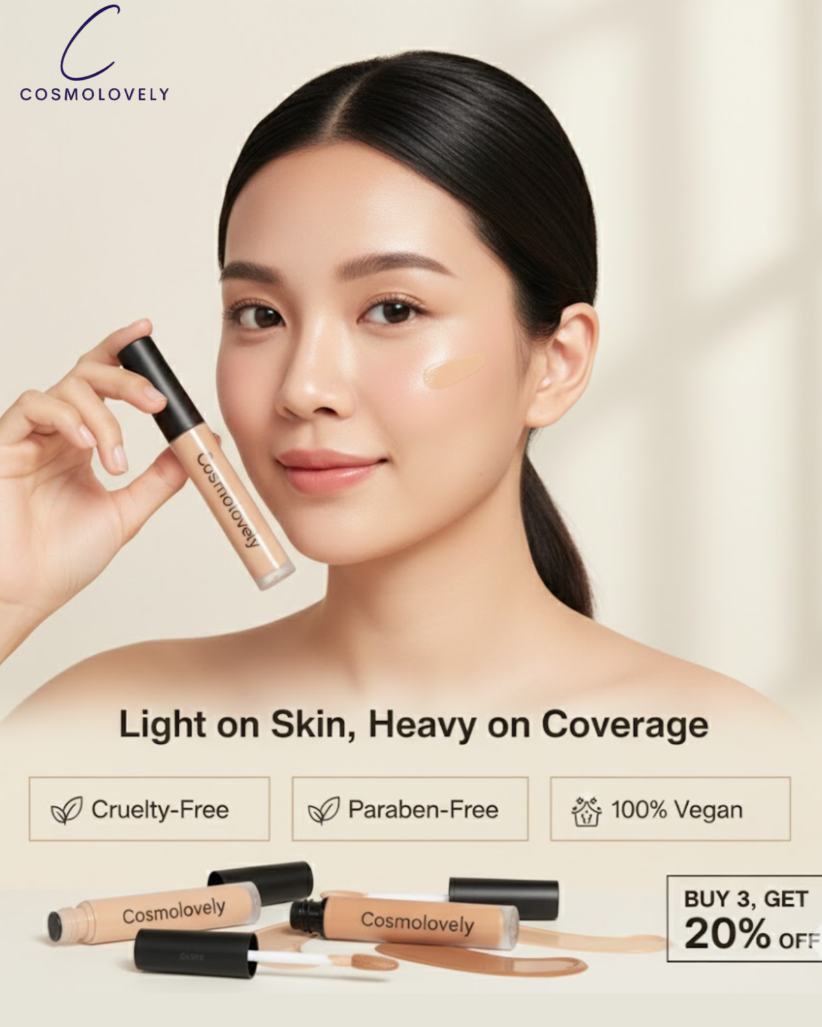 Cosmolovely High Coverage Liquid Concealer