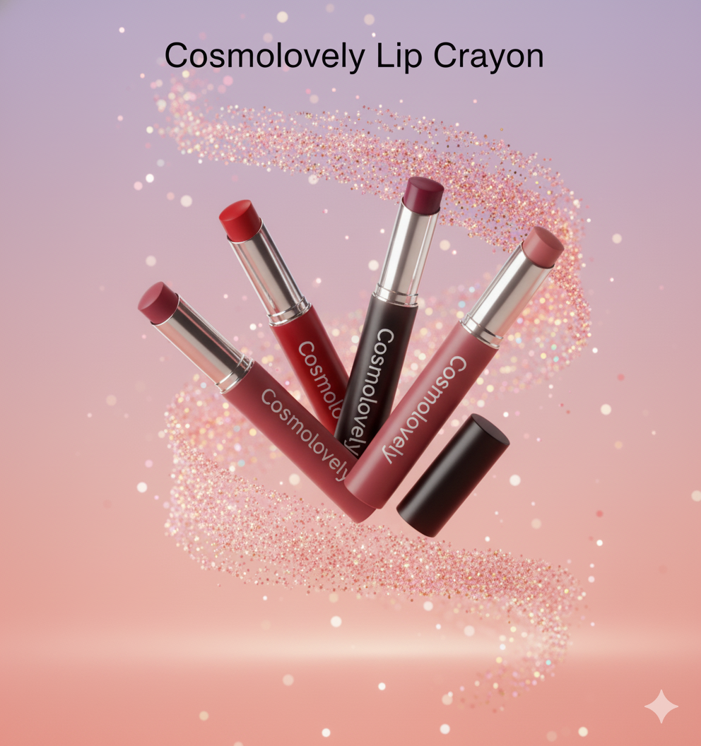 COSMOLOVELY Non Transfer Matte Crayon Lipstick Matte Finish | Waterproof |Long Lasting |Lasts Up to 24 hours