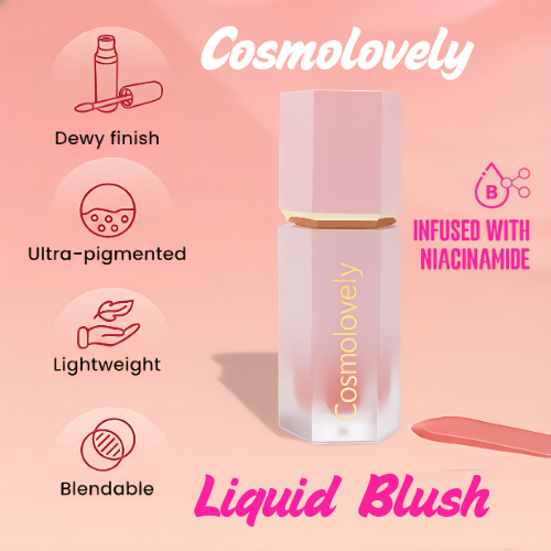 Cosmolovely Liquid Lush Blush (6ml) ( Free Lip Gloss & Liquid Lipstick)