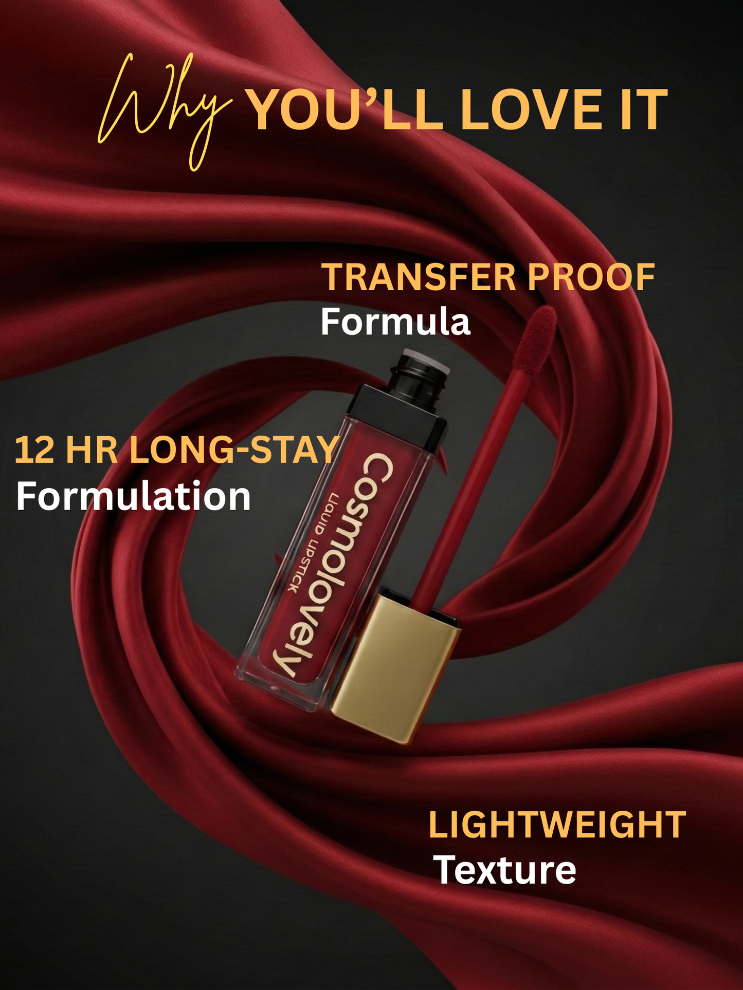 Cosmolovely 12Hrs Stay TransferProof Liquid Lipstick