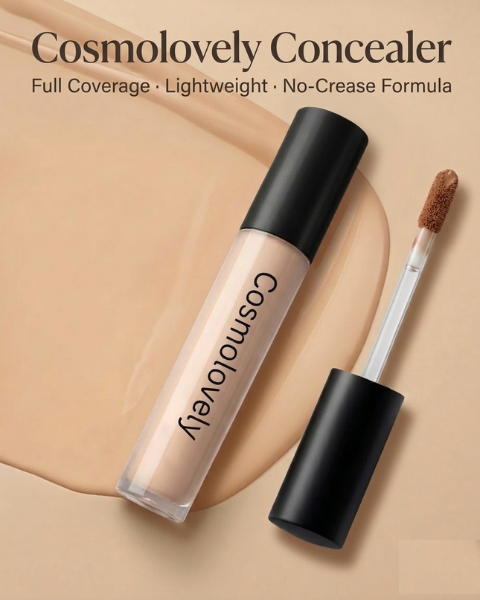 Cosmolovely High Coverage Liquid Concealer(Free Liquid Lipstick & Shimmer Lip Gloss )