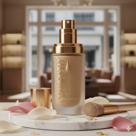 Cosmolovely Foundation For All Skin Type,Full Matte Finish, With SPF, Absorbs Oil, Fit Me Matte + Poreless