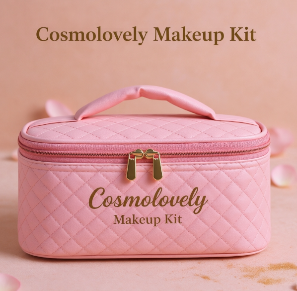 Cosmolovely Marriage Bridal Complete Makeup Kit(Includes High Coverage Foundation, Full Coverage Concealer, Bullet Lipstick, Liquid Lipstick, Liquid Blush, Compact Powder, Makeup Brush and Shimmer Lip Gloss)